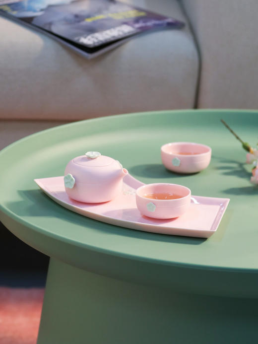 【预售7天】万仟堂户外茶具女士精致茶具一人便携式茶具套装轻奢高档梅秀早春 瓷器商品不支持七天无理由 商品图1