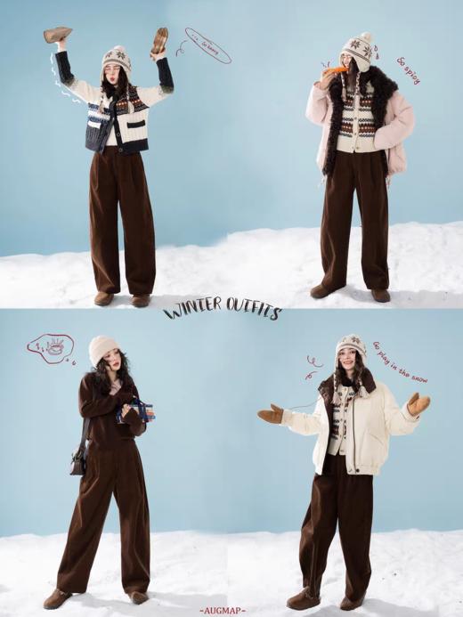 浮生八记/25D209/全棉高克重秋冬粉棕灯芯绒气球裤 商品图2