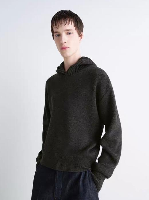 男款连帽羊毛针织衫毛衣hu013 商品图3