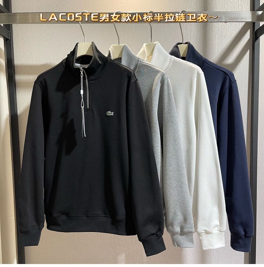 代工纯元。25新品法国🐊男女款小标半拉链卫衣～（售后期签收3天内，不合适及时联系）