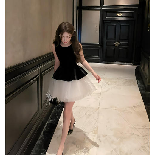 清仓捡漏 LL240585 拼接礼服连衣裙 商品图2