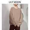 LILY MOON港风肌理感圆领宽松卫衣 商品缩略图8
