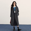 【12/17新品】熙世界戗驳领100%羊毛双面呢子大衣女冬季通勤双排扣长款毛呢外套 商品缩略图4