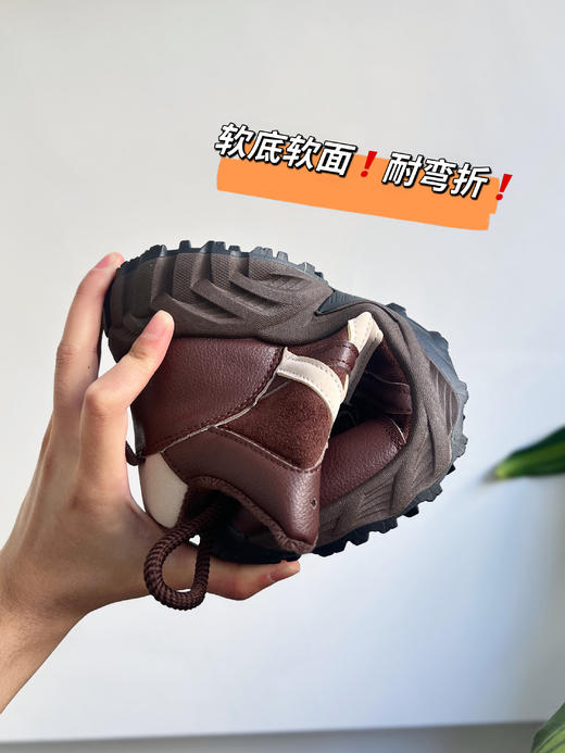 【英国Nudilor厚底复古老爹鞋SS522】✅鞋身反绒皮的拼接设计，复古新潮一手抓 ✅短毛绒内里，锁住热量不冻脚，久走也不累脚-PWJCY 商品图8