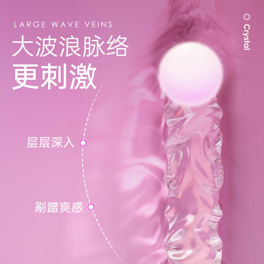 Blush 水晶果冻透明手动阳具 商品图4