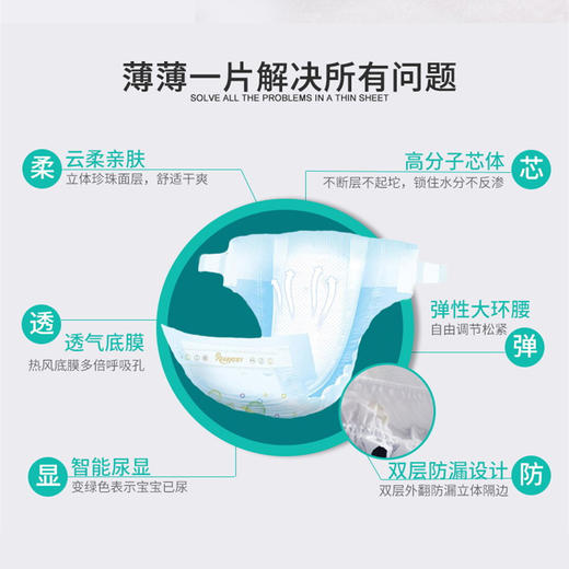柔丫芯太软纸尿裤婴儿拉拉裤医护级宝宝尿不湿超薄透气柔软 商品图3
