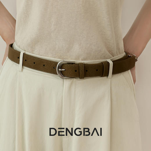 登白DENGBAI 雪花纹马蹄扣牛皮腰带【本商品不支持用券】 商品图3