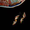 丝路华彩，飞天飘带 敦煌配色珐琅银镶戒指耳钉 商品缩略图2