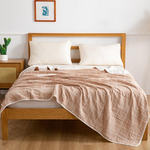 無印良品全棉六层纱毛巾被100%棉   150*200cm 商品图0