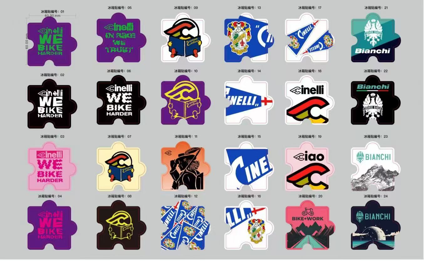 百客屋正品冰箱贴西耐力比安奇创意新款涂鸦冰箱贴