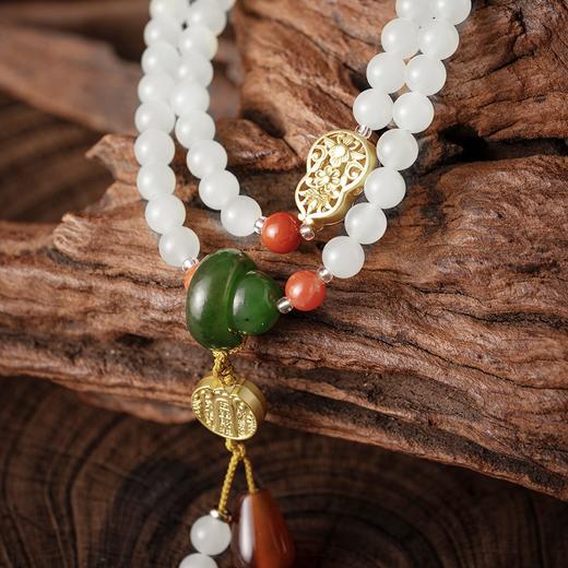 天然和田玉晴水108颗白玉手串莹润冰清气质百搭 商品图1