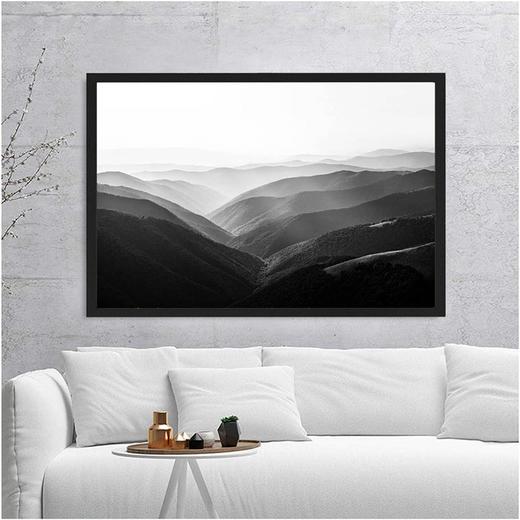 墙面艺术相框 大号海报框 高级纤维板壁挂式画框  用于墙面画廊、卧室、客厅（黑色） 商品图3