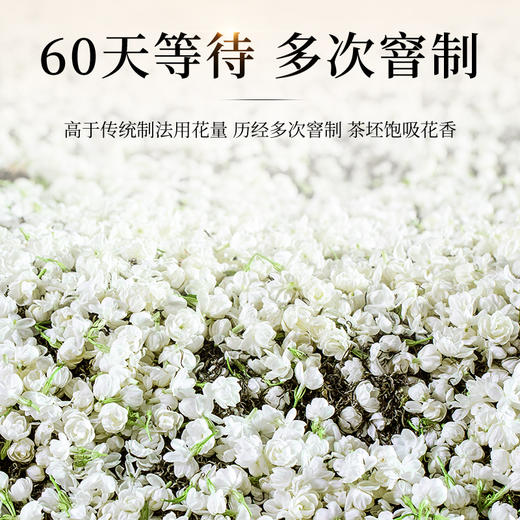 【臻尖-花至醇】新花新茶茉莉飘雪花茶四川茉莉花茶100g*2罐 商品图3