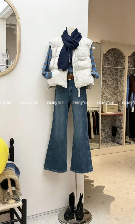 【门店同款】ENJOY冬季“暖冬知性”领口包边羽绒马夹 167994326 商品图0