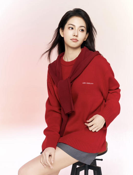 原版高端ANN圣诞羊毛披肩针织毛衣121808 商品图1