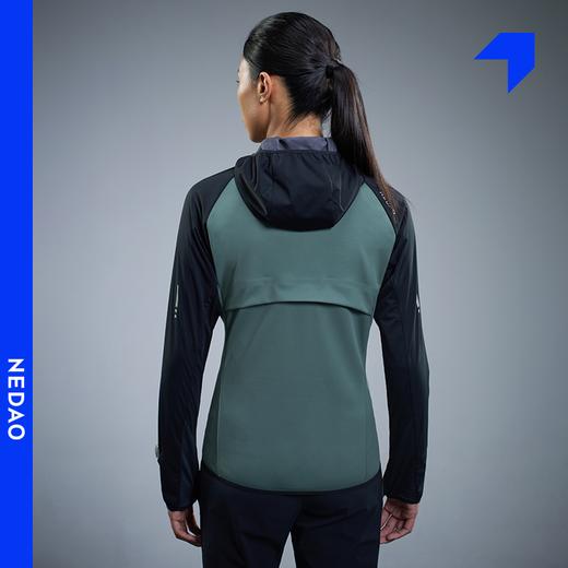 内道撞色拼接带帽软壳女士防风透气马拉松训练比赛跑步外套 商品图4