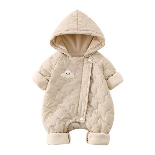 婴儿秋冬夹棉加厚连体衣男女宝宝保暖衣服外出哈衣爬服棉服棉衣 商品图4