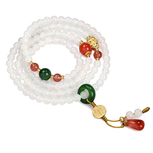 天然和田玉晴水108颗白玉手串莹润冰清气质百搭 商品图0