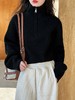 【韩系！高奢短款针织衫】半拉链纯色立领短款针织衫 上衣毛衣 女秋冬新款外套  洋气立领拉链毛衣 商品缩略图6