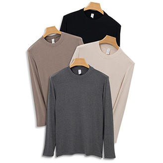 岸纾 羊毛醋酸弹力保暖打底衫（多色） 商品图0