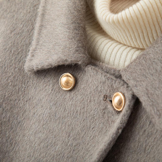 「自」全新升级【铂金会员413/天猫559/差价146】(20214)洛诗琳小香风翻领双面羊毛外套2025秋冬小个子羊毛呢短外套 商品图5