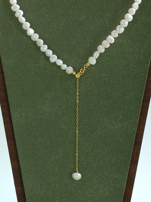 子佩集【月影涟漪】银S925珍珠项链【SGN0490001】5mm珠巴洛克2512 商品图3