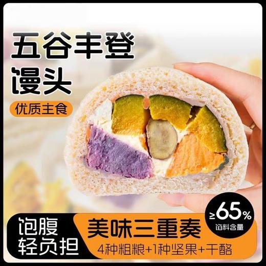 【1件起全国包邮】五谷丰登馒头有料杂粮馒头（120g*5个） 商品图0