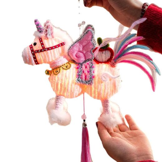 2026马年新年祥云飞马灯笼过年儿童手工diy材料春节手提发光花灯 商品图4