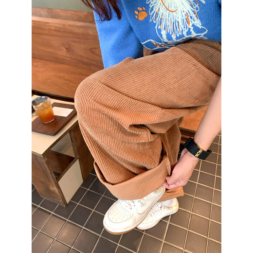 <曾小咸推荐>现货秒杀 ！微信超特价！韩系灯芯绒直筒休闲裤 日常189.99 立减90 秒杀99.99！！ 商品图1