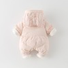 婴儿连体羽绒服白鸭绒2025新生儿连体衣女宝宝加厚保暖粉色爬服 商品缩略图3