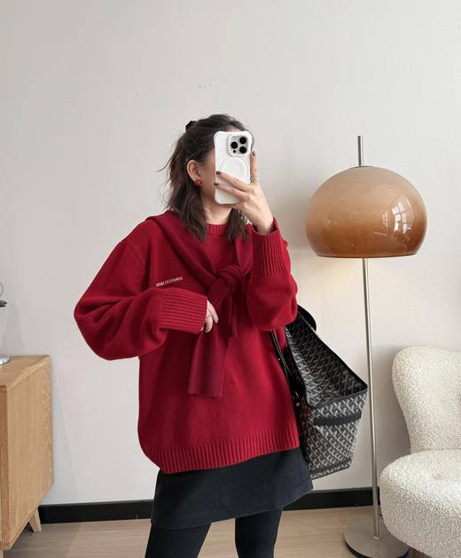 原版高端ANN圣诞羊毛披肩针织毛衣121808 商品图6