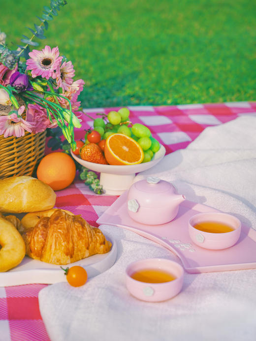 【预售7天】万仟堂户外茶具女士精致茶具一人便携式茶具套装轻奢高档梅秀早春 瓷器商品不支持七天无理由 商品图3