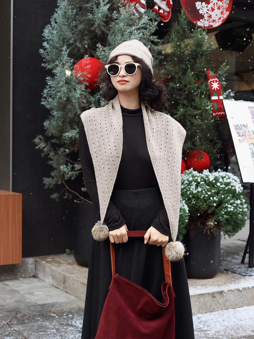 部分预售5天【绞花羊绒帽子】显脸小的款式 耐看10年的经典 商品图4