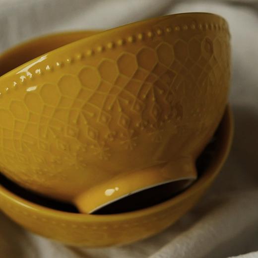 每一个都是艺术品🍀【浮雕蕾丝餐具系列】精致古典的美与现代瓷器的碰撞 ✅大面碗+高脚杯+⁡餐盘+⁩饭碗！多器型可选 商品图3