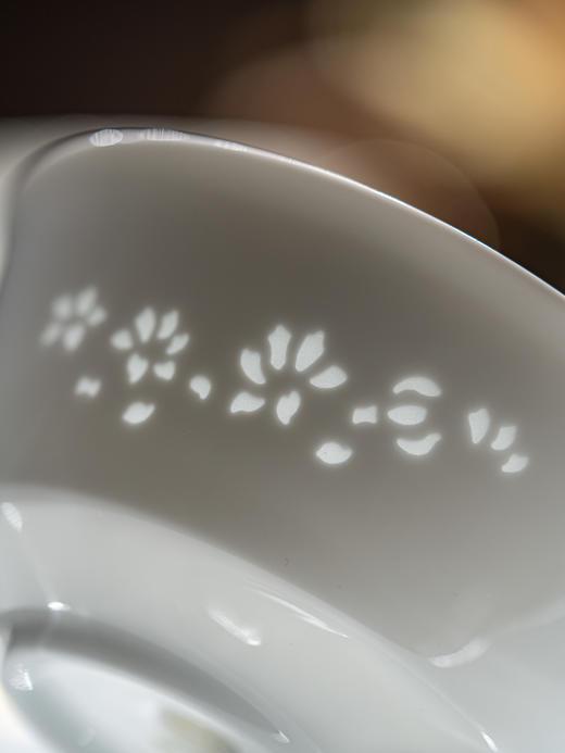富玉 | 景德镇玲珑瓷餐具套装家用中国风新中式玉兰花餐具 商品图4