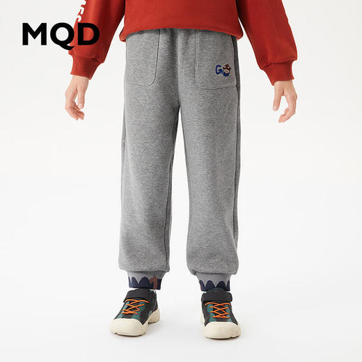 【秒】【MQD】童装男大童冬潮酷休闲运动加绒针织裤 商品图1