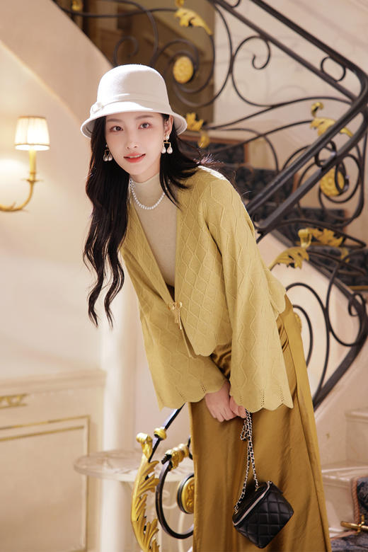 逸红颜明月优选 #波浪菱格新中式针织衫【酥禾】把金色阳光穿在身上，让波浪写下复古诗行~ 商品图14