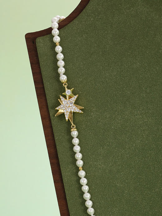 子佩集【星辰献瑞】珍珠项链【XXXL009】4mm珠磁吸扣五角星镀金2512 商品图2