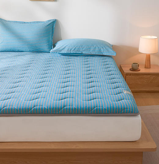 自然醒A类全棉色织水洗棉棉花三明治床垫LN 商品图6