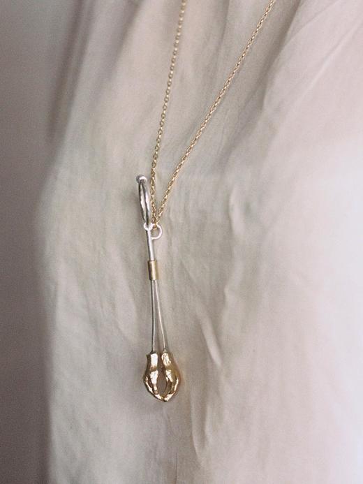 Beatriz Palacios 25AW 银镀金牵手烟夹项链 商品图0