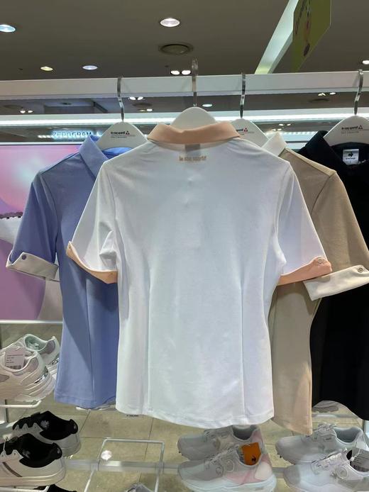 公鸡家春夏新款女士中袖撞色polo衫，POLO翻领撞色W222193 商品图1