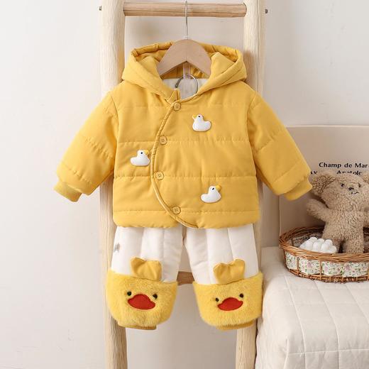 婴幼儿2025年冬季外穿加绒加厚可爱卡通男女宝宝保暖分体两件套 商品图2