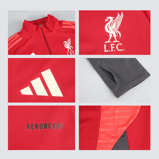 小李子ADIDAS阿迪达斯利物浦球迷版半拉链长袖训练服成人男KB1473 商品图3