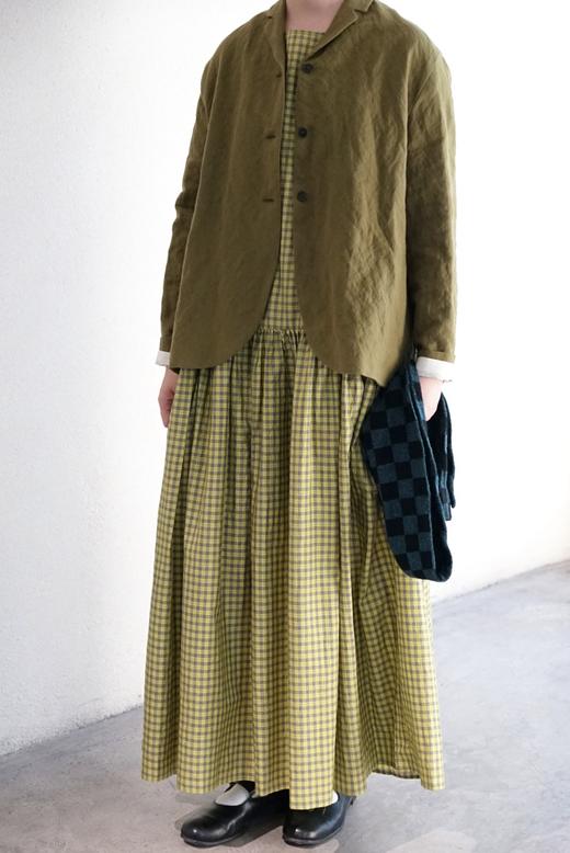 apuntob 格纹真丝连衣裙(覆盆子红格/青柠黄格) 商品图9