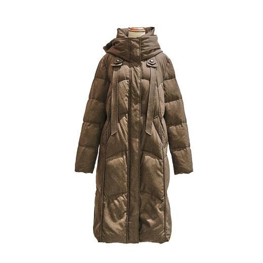 Famecoco范可儿宽松百搭防风长款连帽羽绒服高充绒量FAD8AH111 商品图4