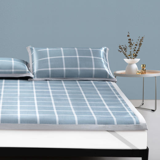 水星家纺格纹冰丝席150cm×200cm 125575 商品图5