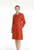 【伯妮斯茵】显瘦气质红色长款修身皮衣--《花园中的母子》6P6632 商品缩略图0
