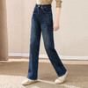 窄版直筒牛仔裤女大码胖mm2026春装新款中年妈妈高腰显瘦裤子外穿 商品缩略图2