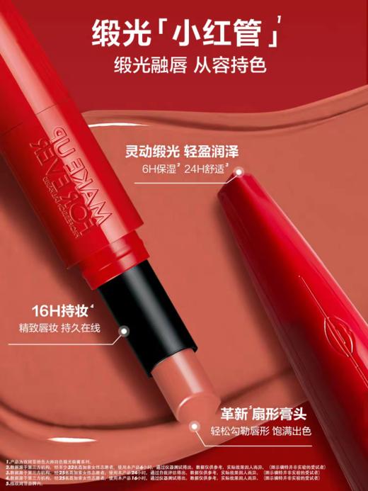 仅配送【国际妆品 线上专享】MAKE UP FOR EVER玫珂菲缎光小红管持色口红 142#摩登荔粉 商品图0