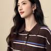 【12/17新品】熙世界老钱风条纹POLO领毛衣女2025年秋冬新款宽松套头长袖针织衫 商品缩略图4